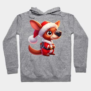 Cute Santa Kangaroo Hoodie